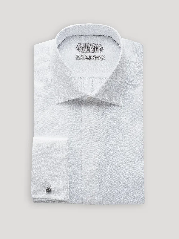 The Opulence Dress Shirt | Elite Collection | French Cuff | Double Woven Cotton | White