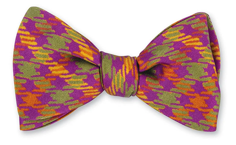 Purple Gun Club Check Bow Tie - B5569