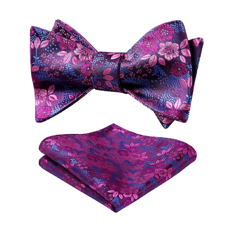 Floral Bow Tie - B-FUSCHIA