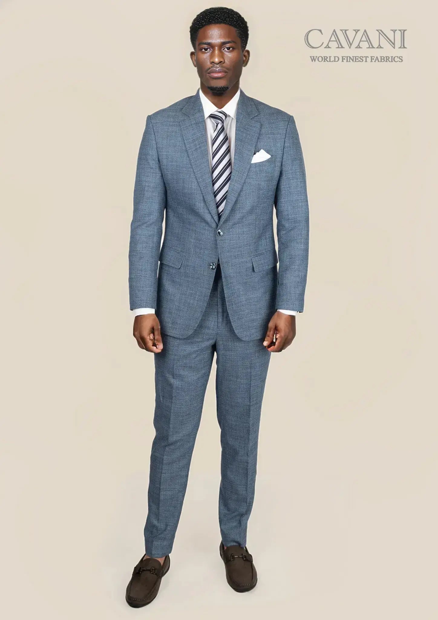 Astor Mid Blue Hopsack Suit