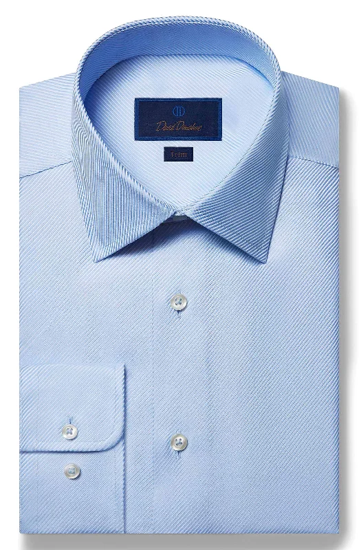 David Donahue Dress Shirt - Sky Royal Twill (Trim)