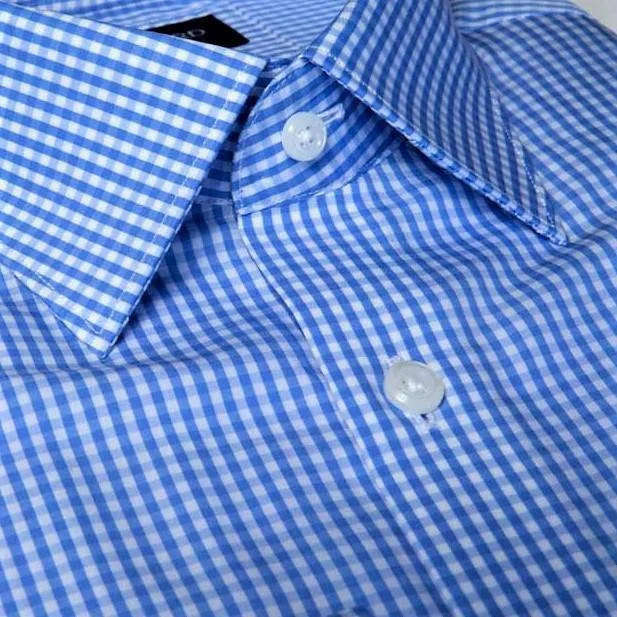 Classic Blue Gingham Check Shirt