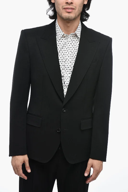 Dolce & Gabbana Virgin Wool SICILIA Blazer with Peak Lapel