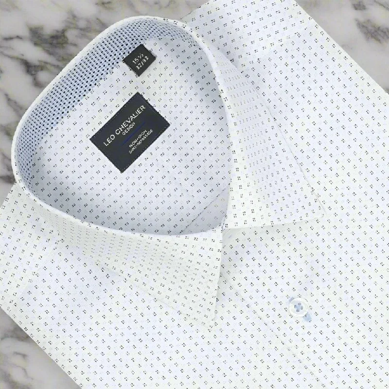 White 100% Cotton Non-Iron Long Sleeve Dress Shirts