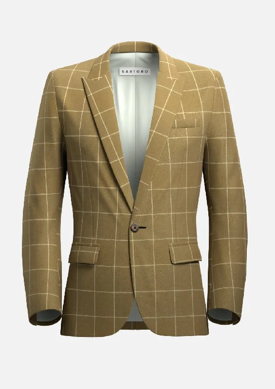 Bowery Gold Windowpane Jacket