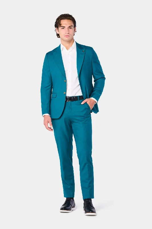 Teal 2 Button Suit