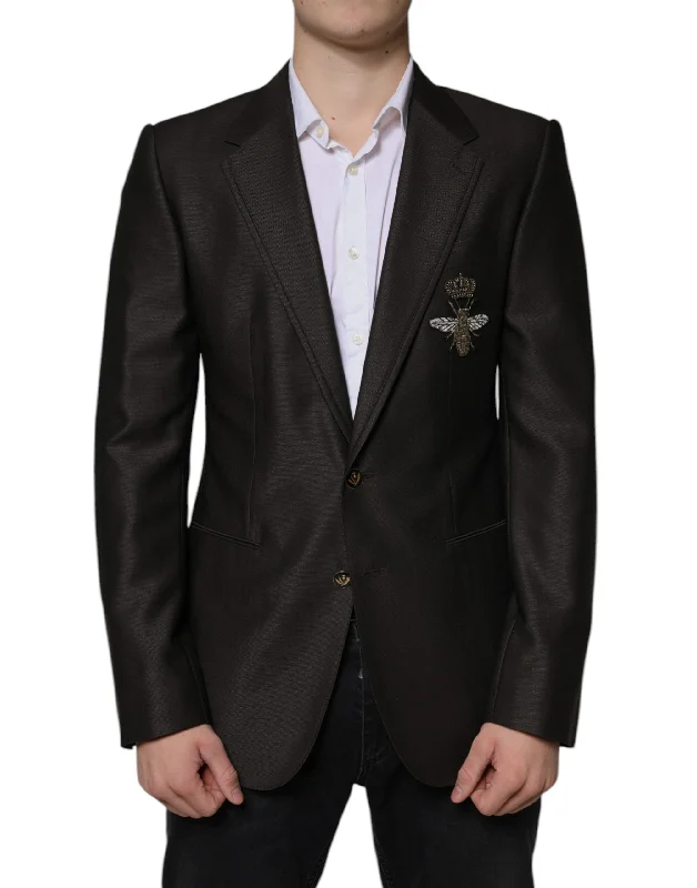 Dolce & Gabbana  Bee Wool Single Breasted Formal Men's Blazer