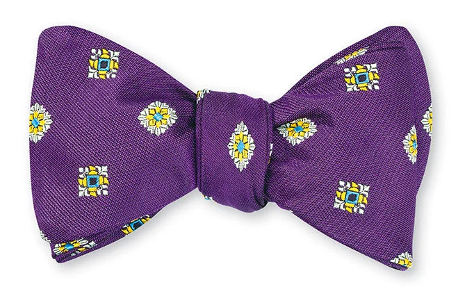 Purple Crawley Medallions Bow Tie - B5310