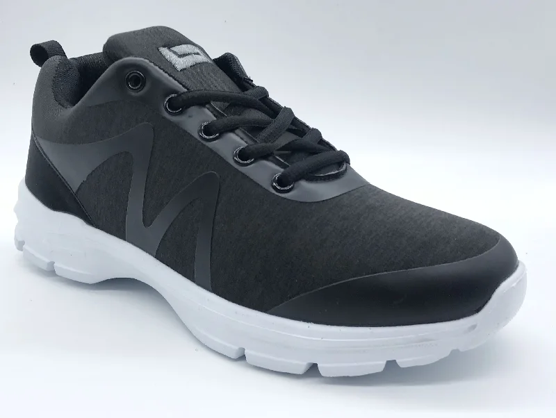 INSIGHT Men's Black Soft Fabric Ultralight Athletic Fashion Shoes SP655