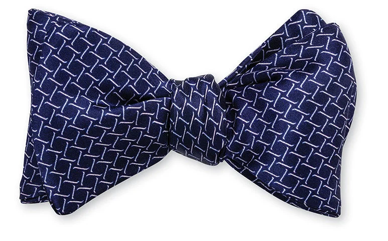 Navy Monroe Links Bow Tie - B5211