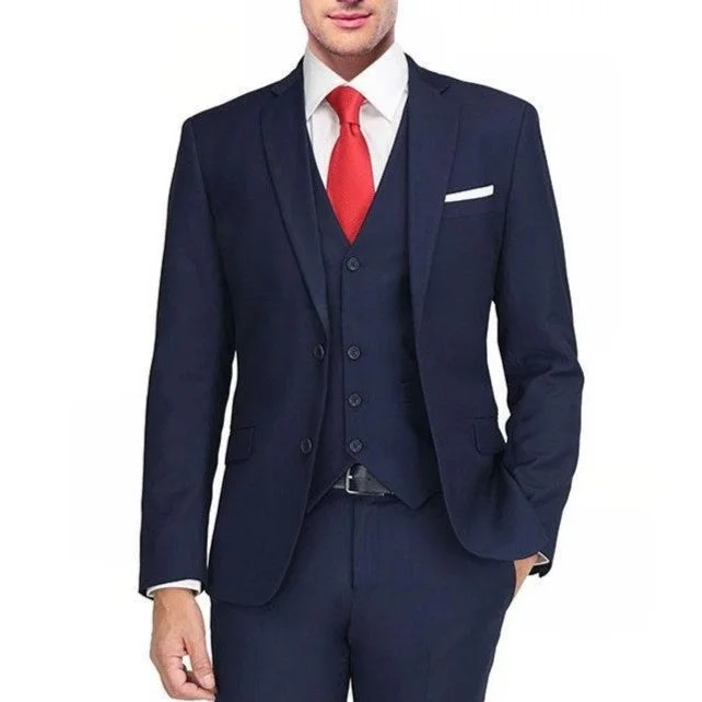 New York Man Italian Designer Ink Blue 2 Piece Suit (available in Slim or Modern fit)