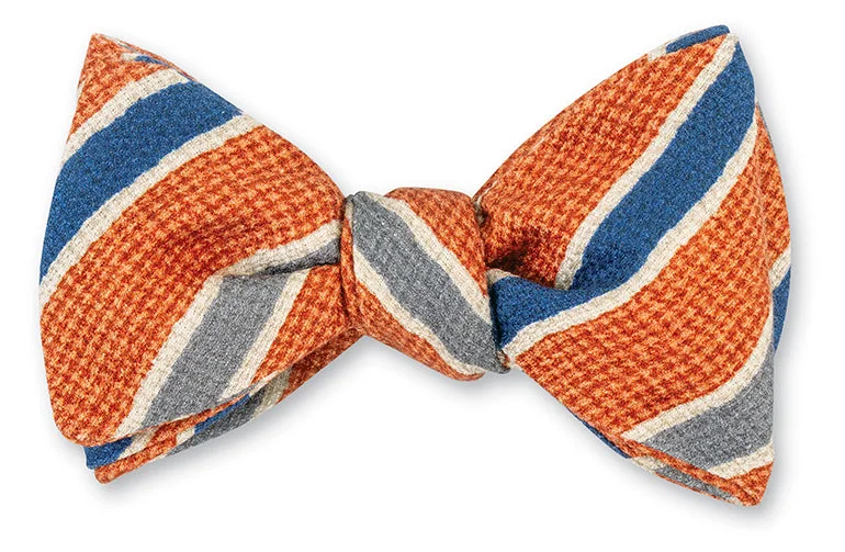 Orange Chester Stripes Bow Tie - B5598