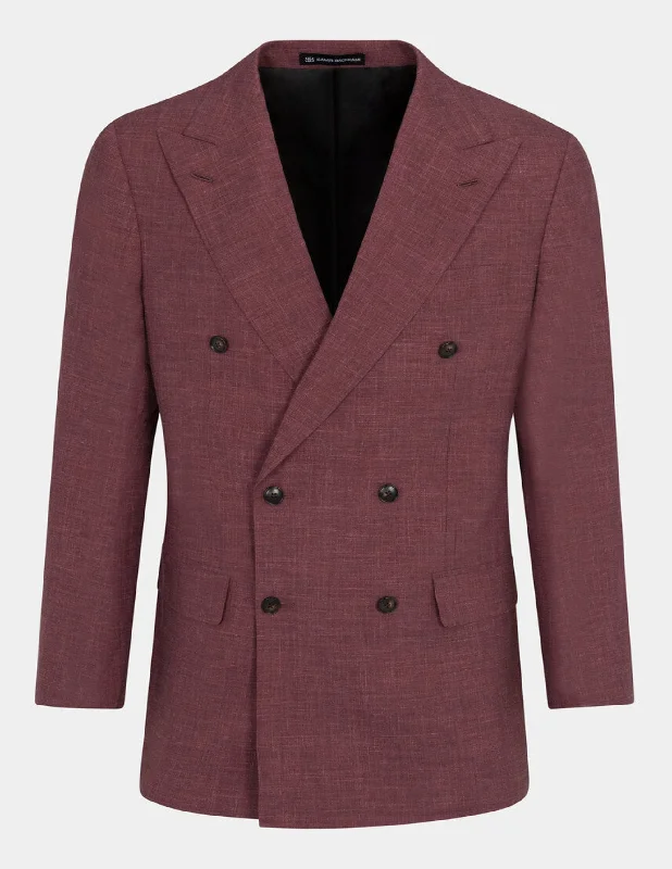 Burgundy Double Breasted Suit