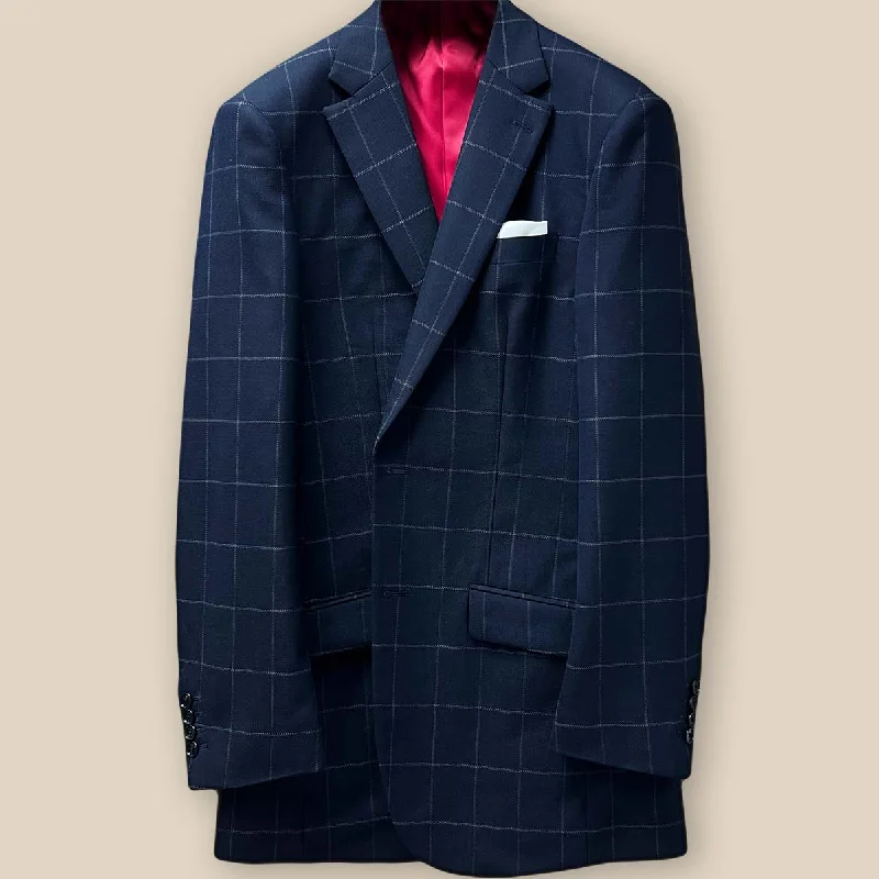 Westwood Hart Navy with White Windowpane Men's Suit