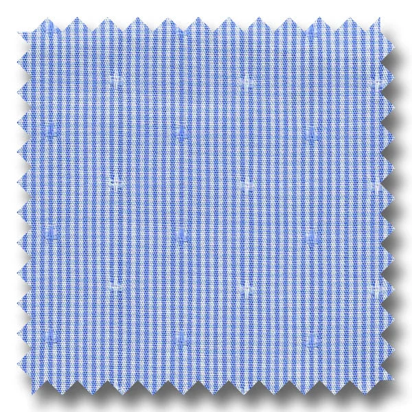 Light Blue Micro Check Stretch Broadcloth - Custom Dress Shirt