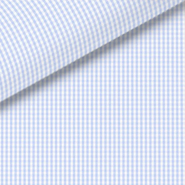 Pale Blue Check Broadcloth Dress Shirt