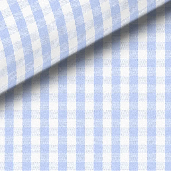 Pale Blue Check Broadcloth Dress Shirt