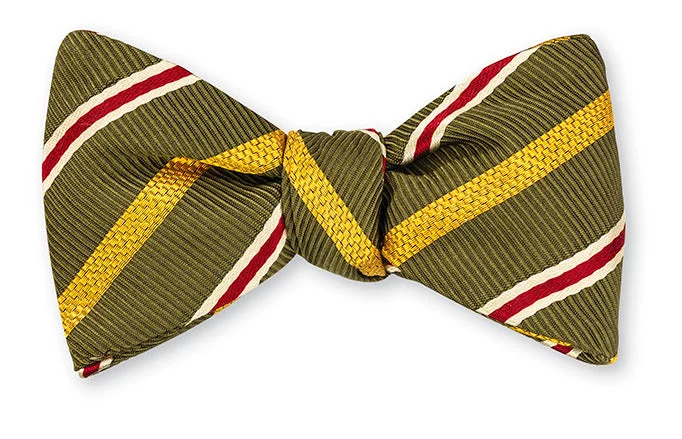 Green Winston Stripes Bow Tie - B5311