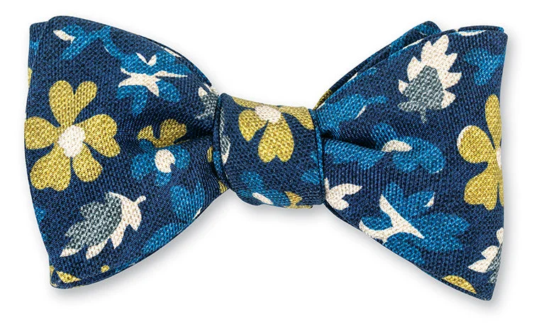 Navy Walham Floral Bow Tie - B5605