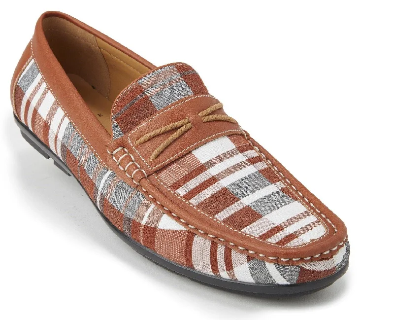 Montique Spice Men's Plaid Moccasins Loafers - S1837