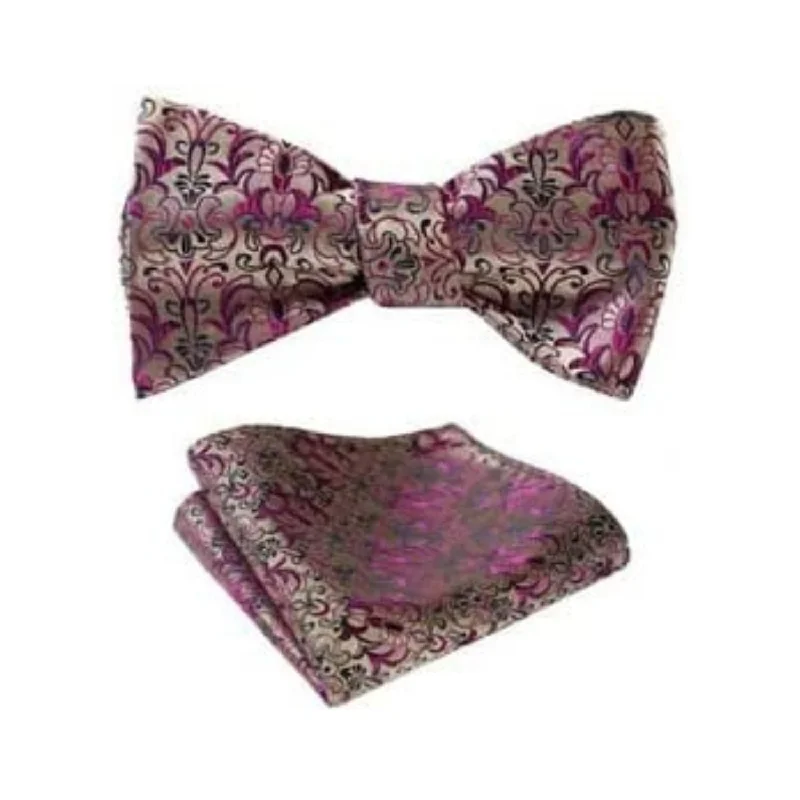 Floral Bow Tie & Pocket Square - PINK