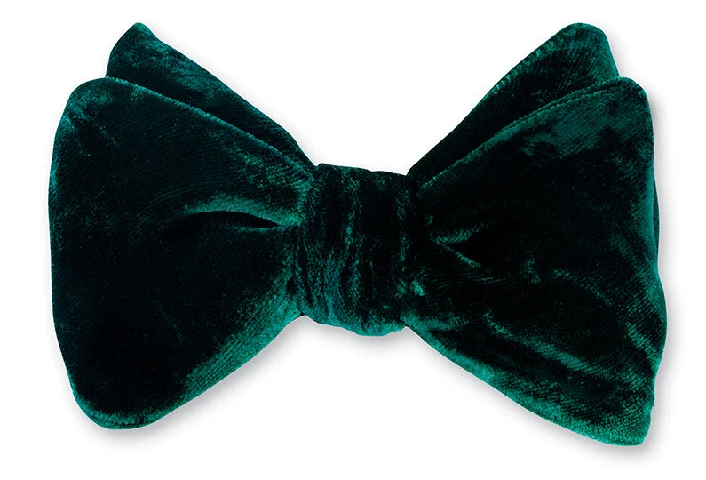 Green Velvet Bow Tie - B5670