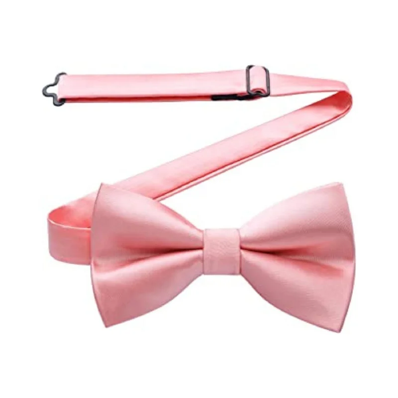 Solid Pre-Tied Bow Tie - 05-PINK