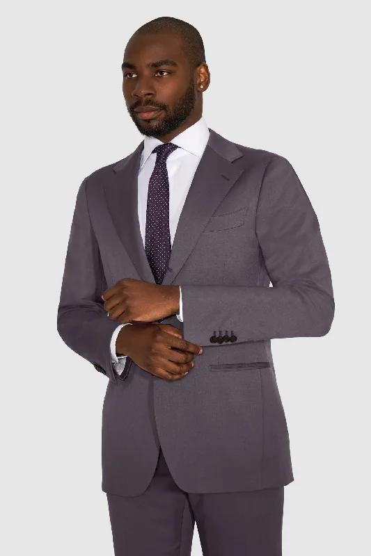 New Suitsupply Havana Jetted Purple Pure Wool All Season Super 110s Suit - Most Sizes Available