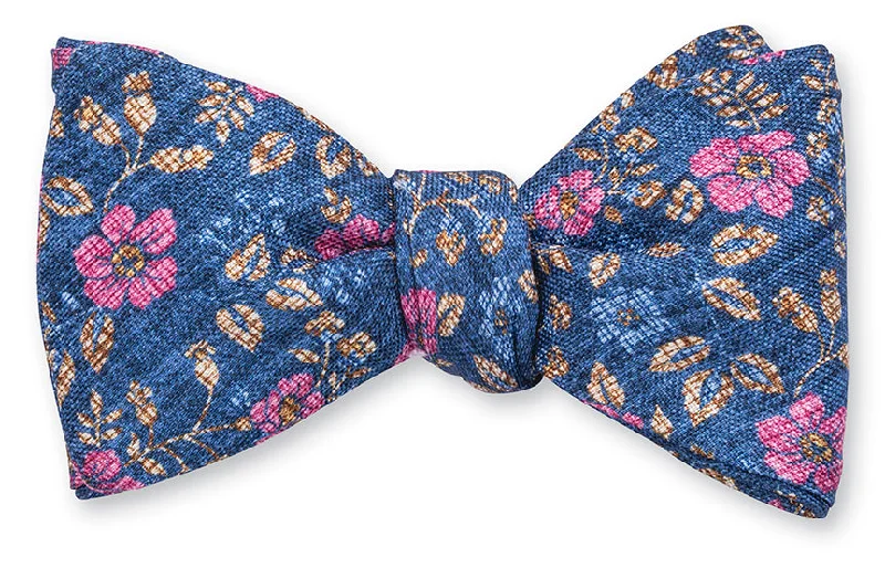 Navy Corina Floral Bow Tie - B5429