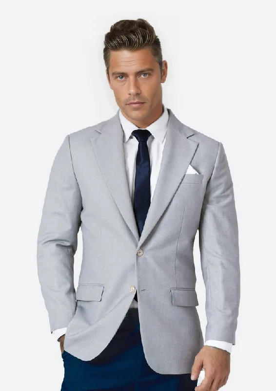 Ellis Powder Grey Twill Jacket