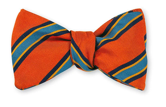 Orange Vista Stripes Bow Tie - B5319