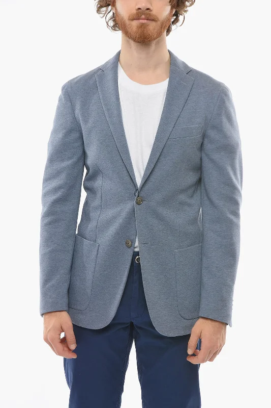 Corneliani CC COLLECTION Unlined RESET Jersey Blazer