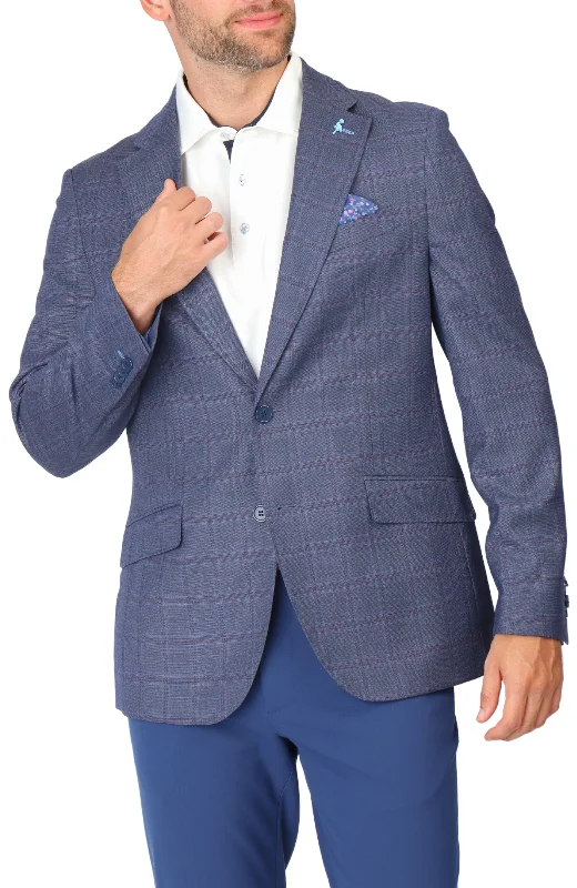 Navy Tonal Windowpane Sport Coat