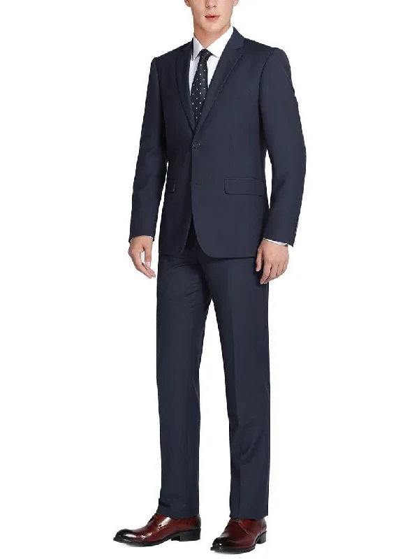 Men's Big & Tall 2-Piece Notch Lapel 100% Wool Suit