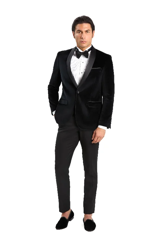 Black Velvet Shawl Lapel Tuxedo