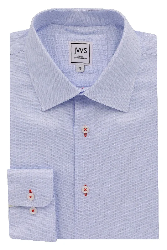 Sky Blue Diamond Micro Design Non Iron Egyptian Cotton Dress Shirt