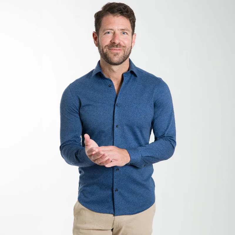 Indigo Mélange Performance Stretch Shirt