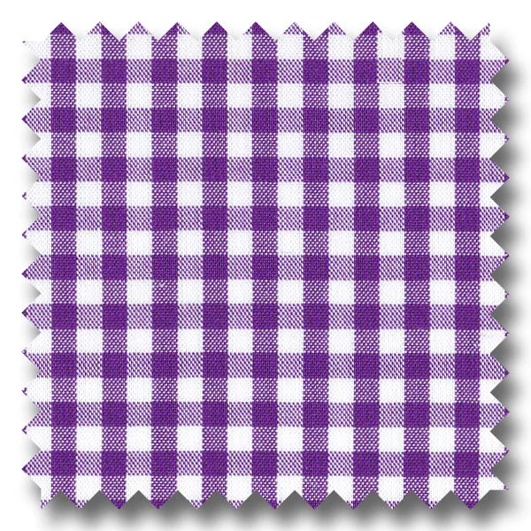 Indigo Gingham Check Broadcloth - Custom Dress Shirt