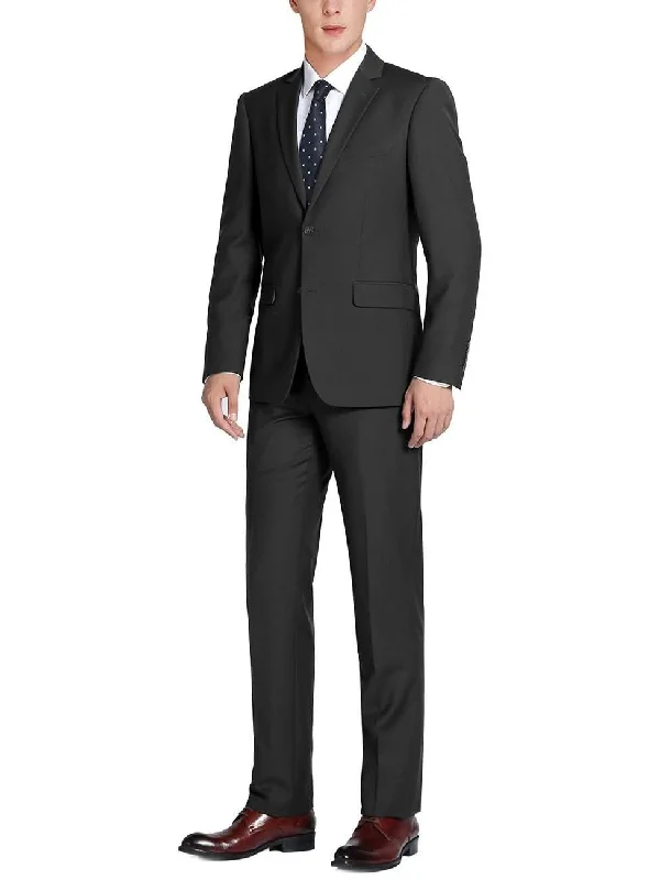 Men's Big & Tall 2-Piece Notch Lapel 100% Wool Suit