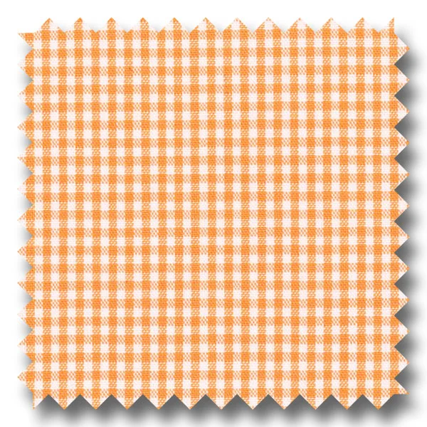 Orange Mini Gingham Check Broadcloth - Custom Dress Shirt