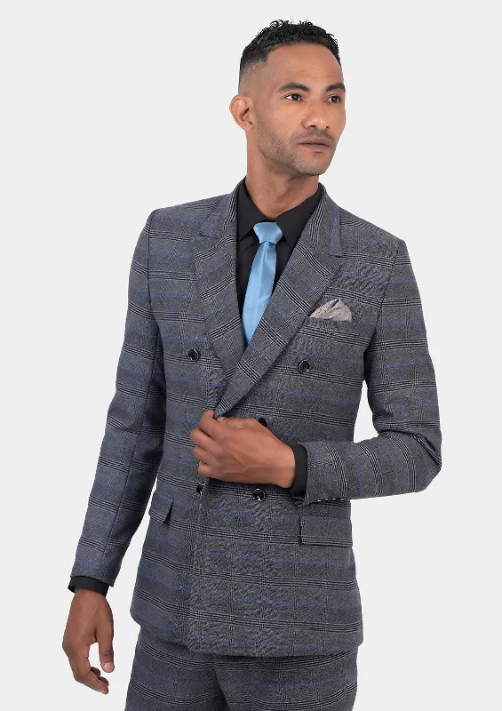 Rockafeller Dark Grey Prince of Wales Suit