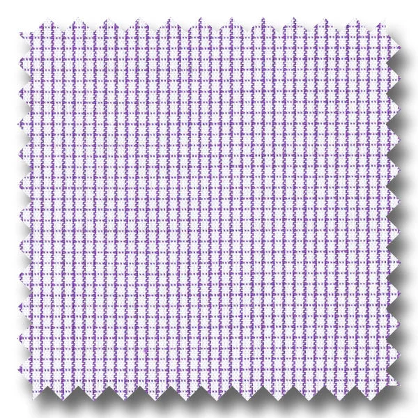 Purple Mini Grid Check Broadcloth - Custom Dress Shirt