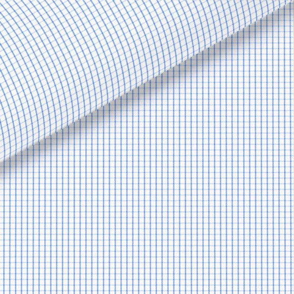 Light Blue Check Broadcloth Dress Shirt