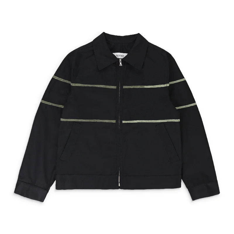 MANAJEL COTTON ZIP BLACK WORK JACKET