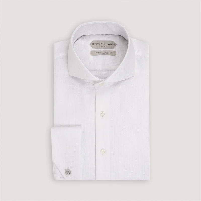 The Augustus Dress Shirt | Cutaway Collar | Angled French Cuff | 100% Cotton | White