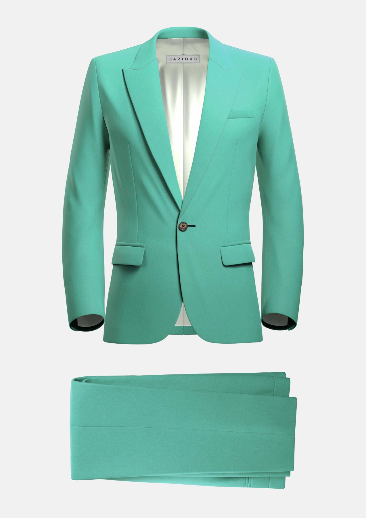 Liberty Atlantis Green Linen Blend Suit