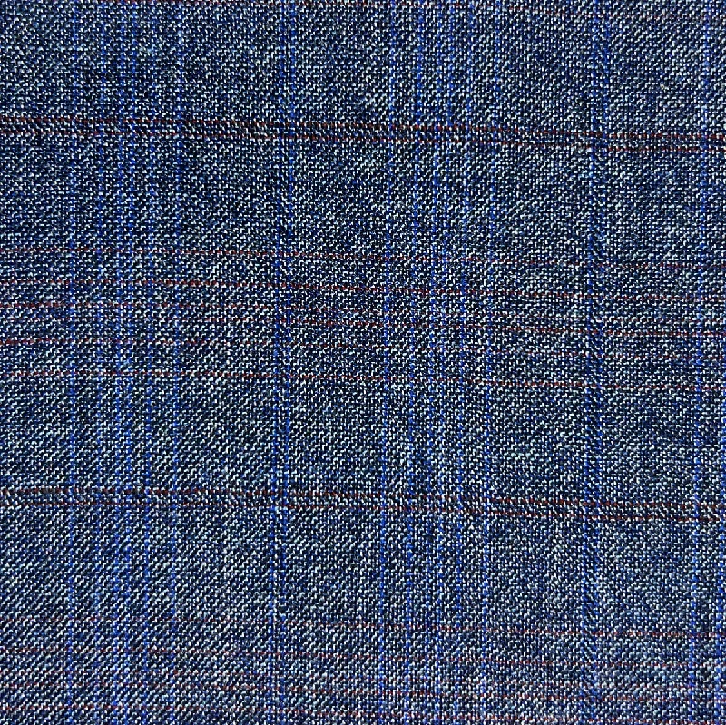 Westwood Hart Stone Blue Rust Windowpane Bamboo Suit