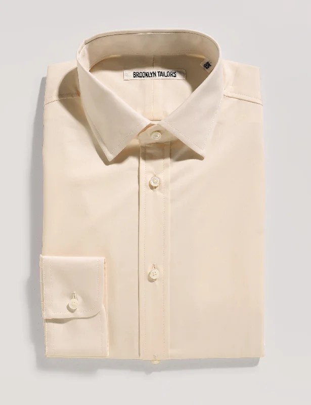 BKT20 Slim Dress Shirt in Supima Cotton Twill - Ivory