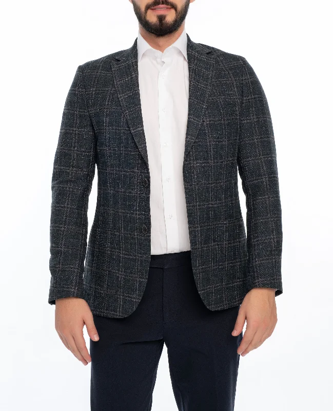 MONROE REGULAR FIT PLAID SPORT COAT