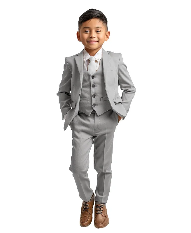 Zegarie Boys Suit Separate 2 Button Jacket - Light Grey